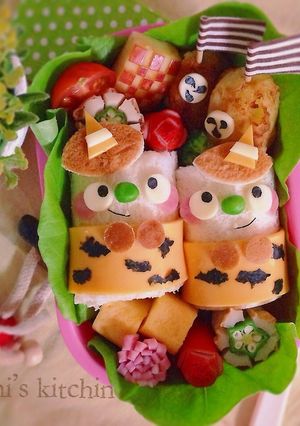 ロールサンドde鬼さん☆節分弁当-レシピのメイン写真