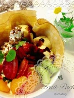 巻かないクレープパフェ風*-レシピのメイン写真