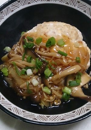 豆腐ハンバーグ、和風キノコあんダレ-レシピのメイン写真