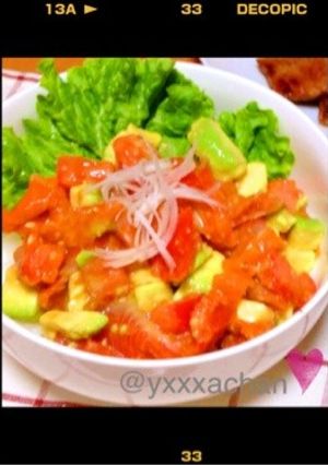 サーモン＆アボカド丼-レシピのメイン写真