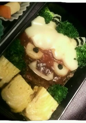 ♡節分の日に♡ハンバーグで鬼弁当♡-レシピのメイン写真