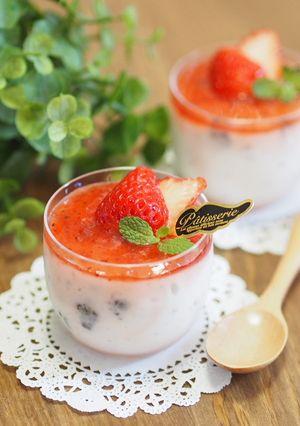 ♡苺ジャムで簡単♡とろける苺オレオプリン-レシピのメイン写真