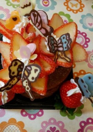 チョコ蝶々の華やかデコ-レシピのメイン写真