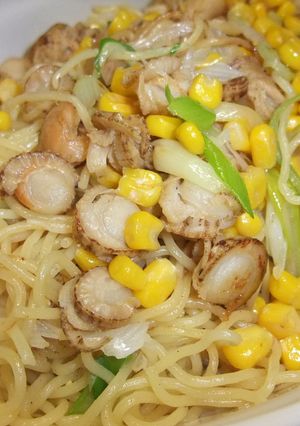 ベビーホタテとコーンの焼きそば♪-レシピのメイン写真