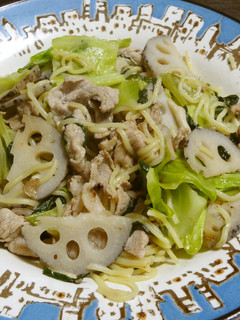 加賀レンコンとニラの塩焼きそば-レシピのメイン写真