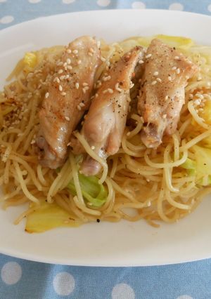 手羽唐ふう焼きそば-レシピのメイン写真