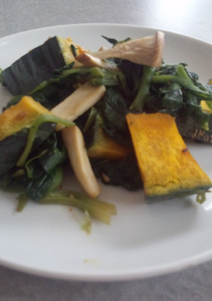 ☆ほうれん草と南瓜のにんにく醤油炒め☆-レシピのメイン写真