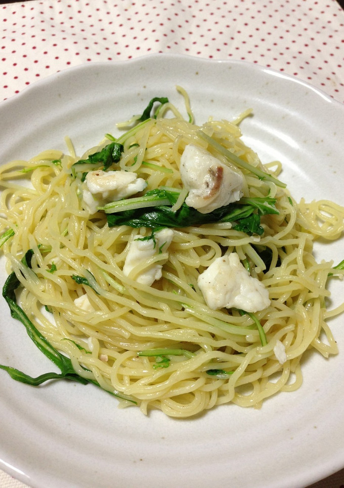 鯛と水菜のあっさり塩焼きそば-レシピのメイン写真