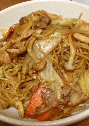 仙台の曲がりねぎで焼きそば-レシピのメイン写真