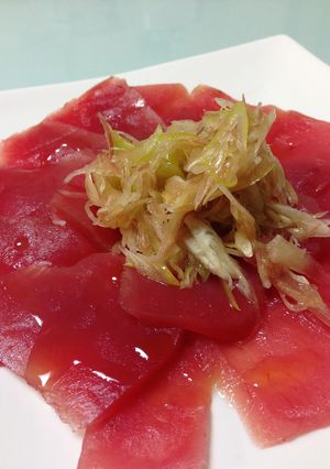 みょうがとマグロの和中華カルパッチョ-レシピのメイン写真