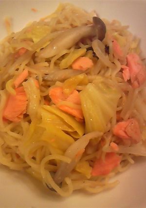 鮭の塩焼そば-レシピのメイン写真