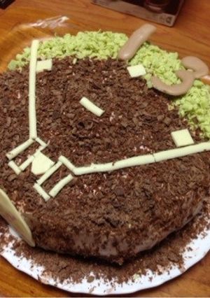 野球頑張れケーキ-レシピのメイン写真