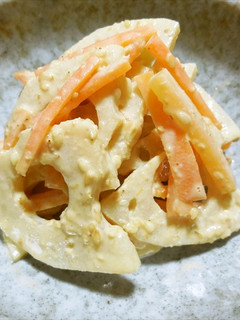 デリ風?レンコンのゴマ味噌サラダ どすぇ-レシピのメイン写真
