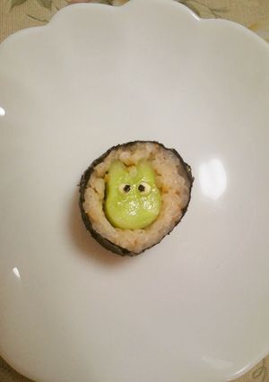 かっぱ巻きでキャラ巻き寿司☆小トトロ-レシピのメイン写真