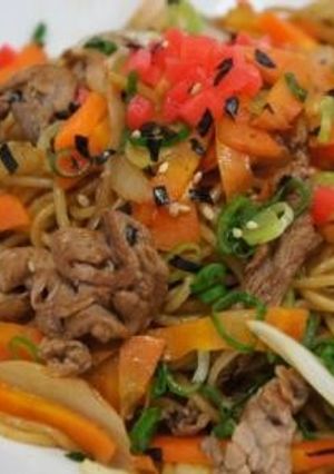 北海道産タマネギ＆牛肉でソース焼きそば-レシピのメイン写真