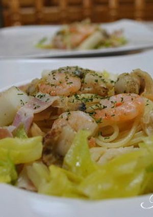 お手軽！シーフードとキャベツのパスタ-レシピのメイン写真