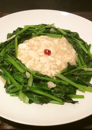 小松菜のふあふあ豆腐餡かけ-レシピのメイン写真