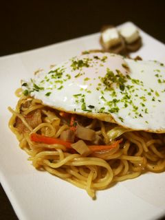 秋田名物コラボいぶりがっこ&横手風焼そば-レシピのメイン写真