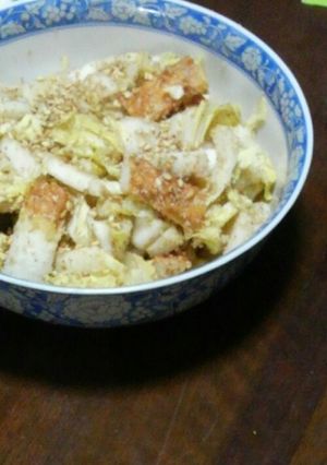 ダブルでゴマ!!白菜とちくわのゴマ和え-レシピのメイン写真