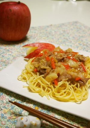 秋田産りんごｄeあんかけ焼きそば風-レシピのメイン写真