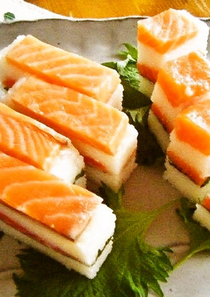 押し寿司-鮭がとろける美味しいお寿司-レシピのメイン写真