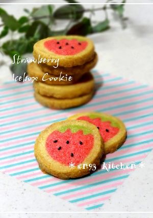 ＊可愛い♥苺アイスボックスクッキー＊-レシピのメイン写真