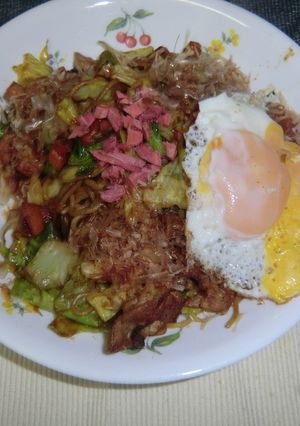 なば菜をつかった野菜たっぷり焼きそば-レシピのメイン写真