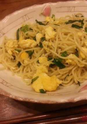 ニラと卵のあっさり塩焼きそば-レシピのメイン写真