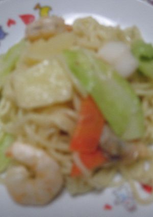 シーフードとジャガイモの塩焼そば-レシピのメイン写真