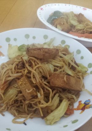 カレー風味のフィッシュカツ焼きそば♪-レシピのメイン写真