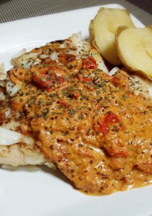 白身魚のムニエル♪トマトマスタードソース-レシピのメイン写真