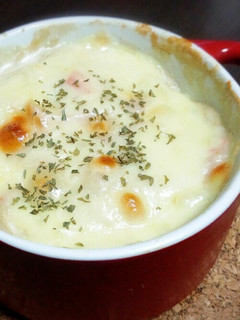 フライパン入らず簡単ハムとえのきグラタン-レシピのメイン写真