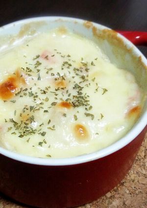 フライパン入らず簡単ハムとえのきグラタン-レシピのメイン写真