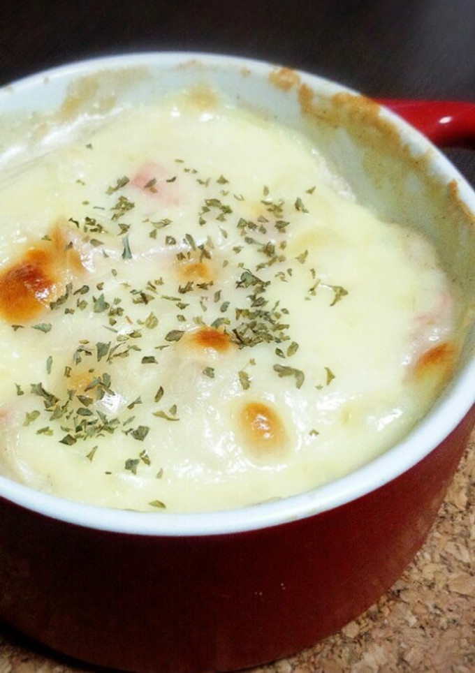 フライパン入らず簡単ハムとえのきグラタン-レシピのメイン写真