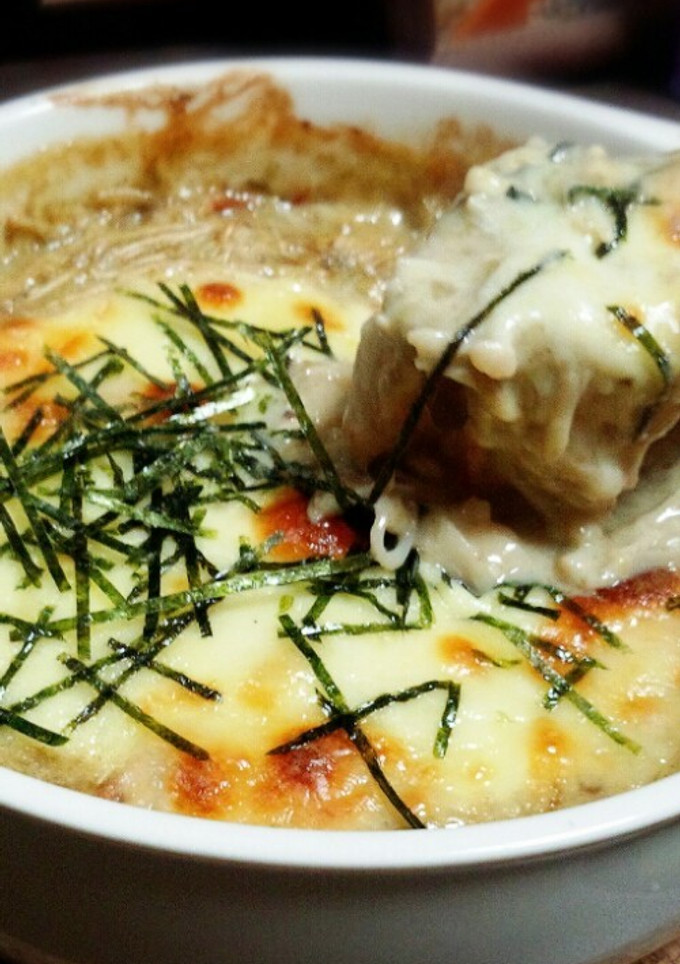 リメイク♪海苔の佃煮で和風えのきグラタン-レシピのメイン写真