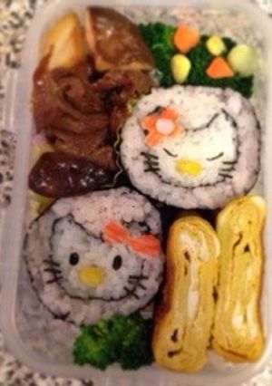 キャラ弁太巻きハローキティ海外-レシピのメイン写真