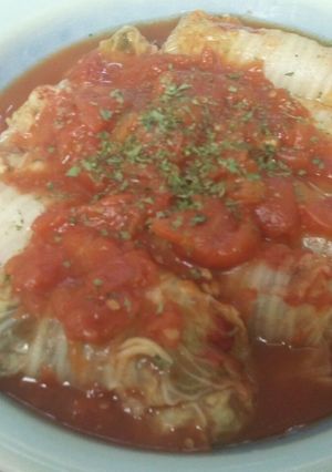 白菜ロールのトマト煮ビーガン風-レシピのメイン写真