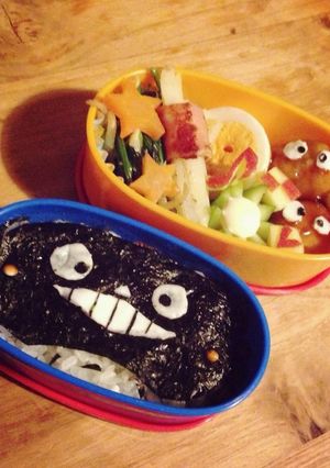 トトロ＆まっくろくろすけ★キャラ弁-レシピのメイン写真