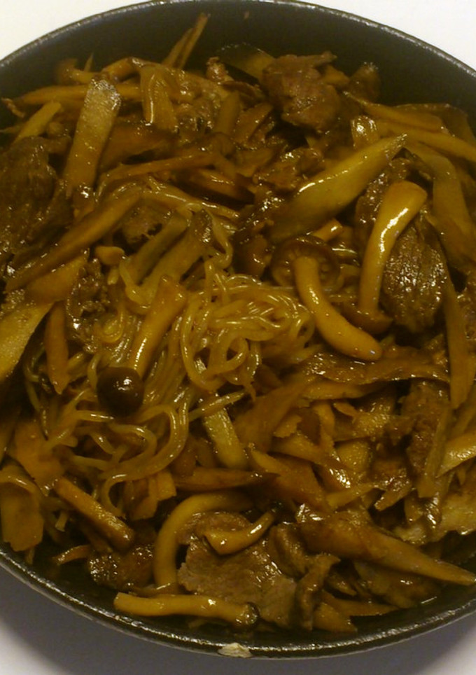 ごぼう☆しめじと牛肉のすき煮-レシピのメイン写真