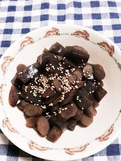 ごぼうとコンニャクの甘辛煮物-レシピのメイン写真