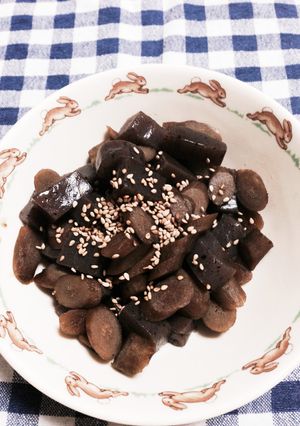 ごぼうとコンニャクの甘辛煮物-レシピのメイン写真