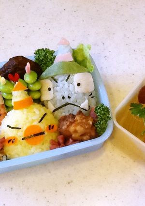 おじゃる丸の小鬼トリオ♪のキャラ弁☆☆-レシピのメイン写真