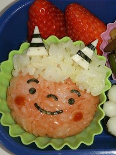 赤オニぎり☆節分キャラ弁-レシピのメイン写真