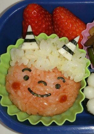 赤オニぎり☆節分キャラ弁-レシピのメイン写真