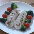 レンジで簡単☆鮮やか鶏ロール