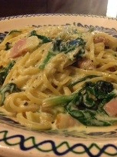 ほうれん草とベーコンのクリームパスタ-レシピのメイン写真