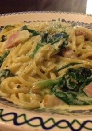 ほうれん草とベーコンのクリームパスタ-レシピのメイン写真