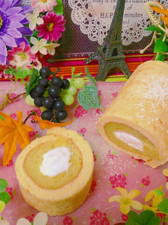 さつま芋クリームdeロールケーキ♡簡単♡-レシピのメイン写真
