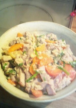 オリーブオイルと味噌の肉炒め-レシピのメイン写真
