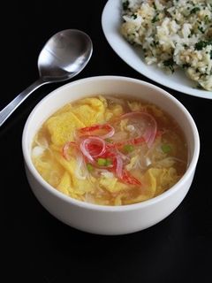 簡単!ふわふわ♡かに玉スープ-レシピのメイン写真